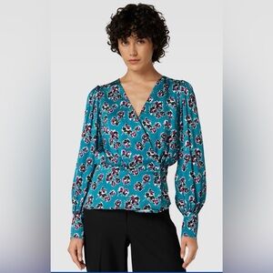 The Kooples Rock Roses satin top. NWT